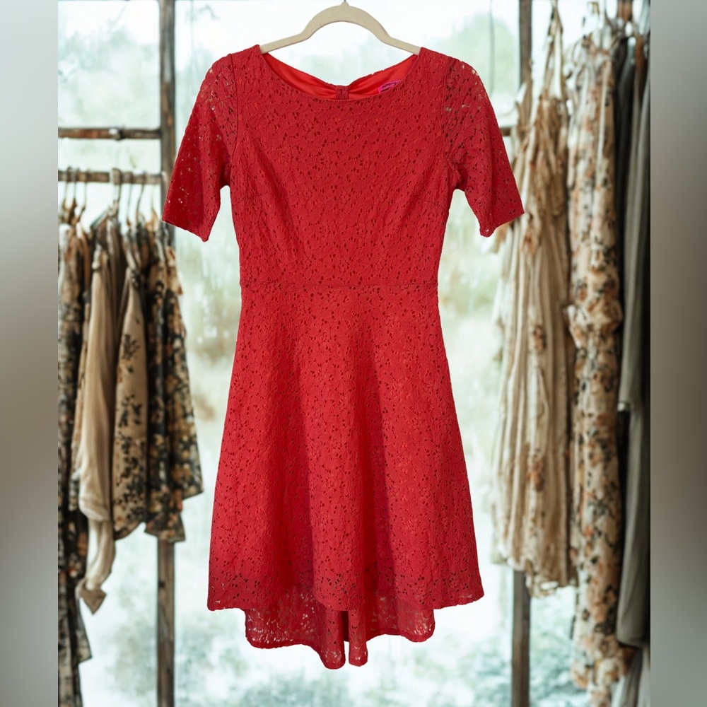 Crochet Dress Lace Orange Coral Cowgirl Romantic Festival Event Dressy Casual